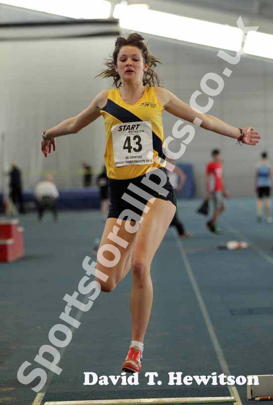 Emma Johnson (Jarrow) taking part in the under-17s long jump.